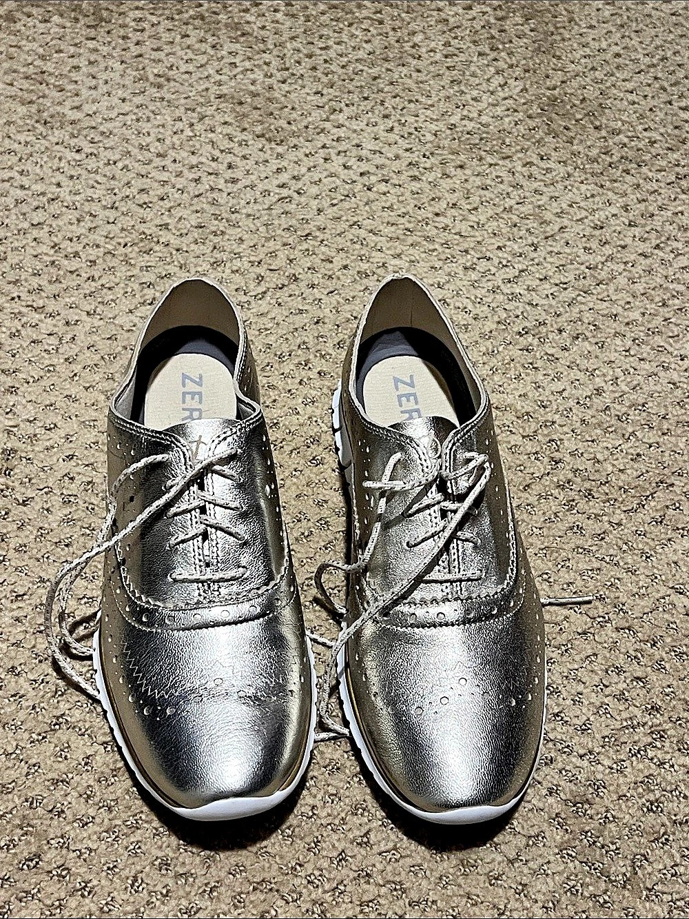 Cole Haan ZERØGRAND Rella Wingtip Oxfords ZERØGRAND Rella Wingtip Metallic size